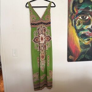 ANGIE Green Bohemian Maxi Dress